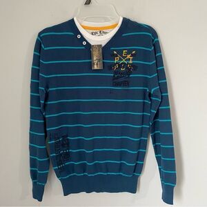 Epic Threads Men’s Crew Neck Long Sleeve Striped Knit Top size M